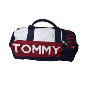 Vintage Tommy Hilfiger Miniature Duffle Bag Roll purse pocket book gym carry on
